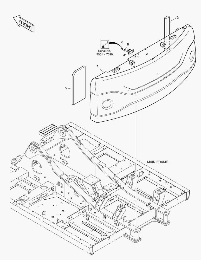 7160 COUNTER WEIGHT - 5.0TON