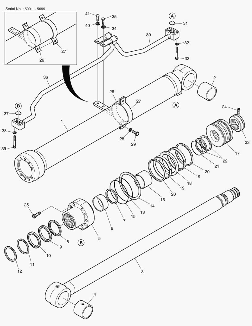 Спецтехника 4220 BOOM CYLINDER - L.H [5001~6164] - главное фото