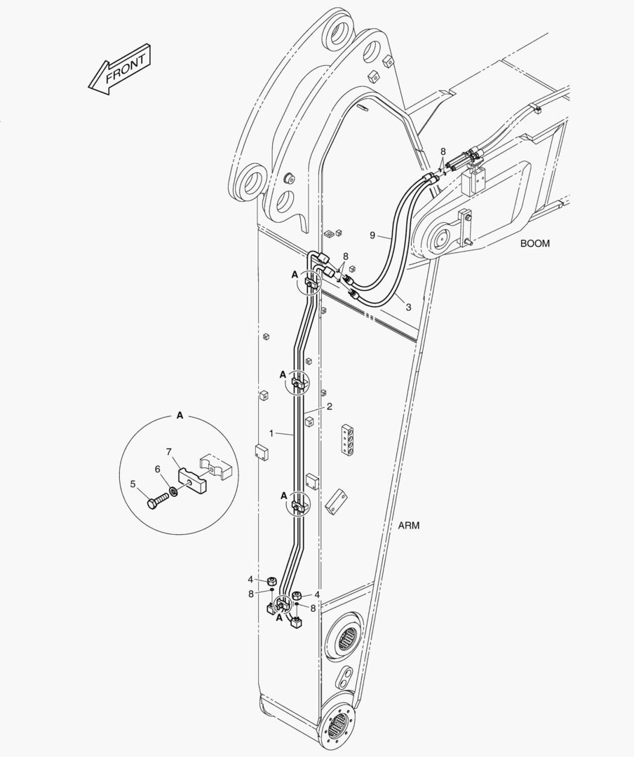 ГИДРОСИСТЕМА РУКОЯТИ - БЫСТРАЯ ПОСАДКА(РУКОЯТЬ 2.6 м)