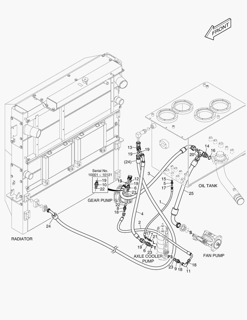 1420 OIL COOLER PIPING - AXLE(2)