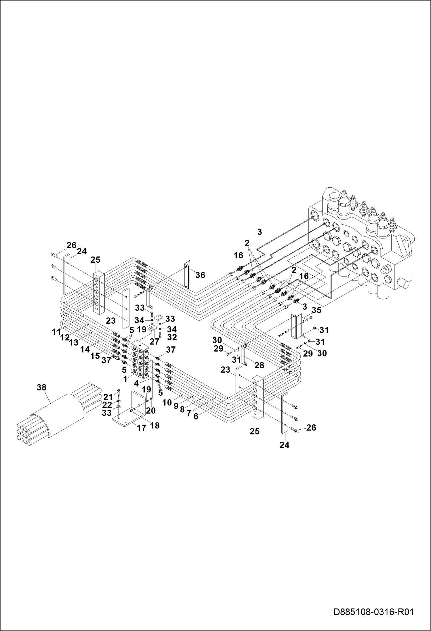 РЕГУЛИРУЮЩИЙ КЛАПАН И СХЕМА РАСПРЕДЕЛИТЕЛЬНОГО БЛОКА