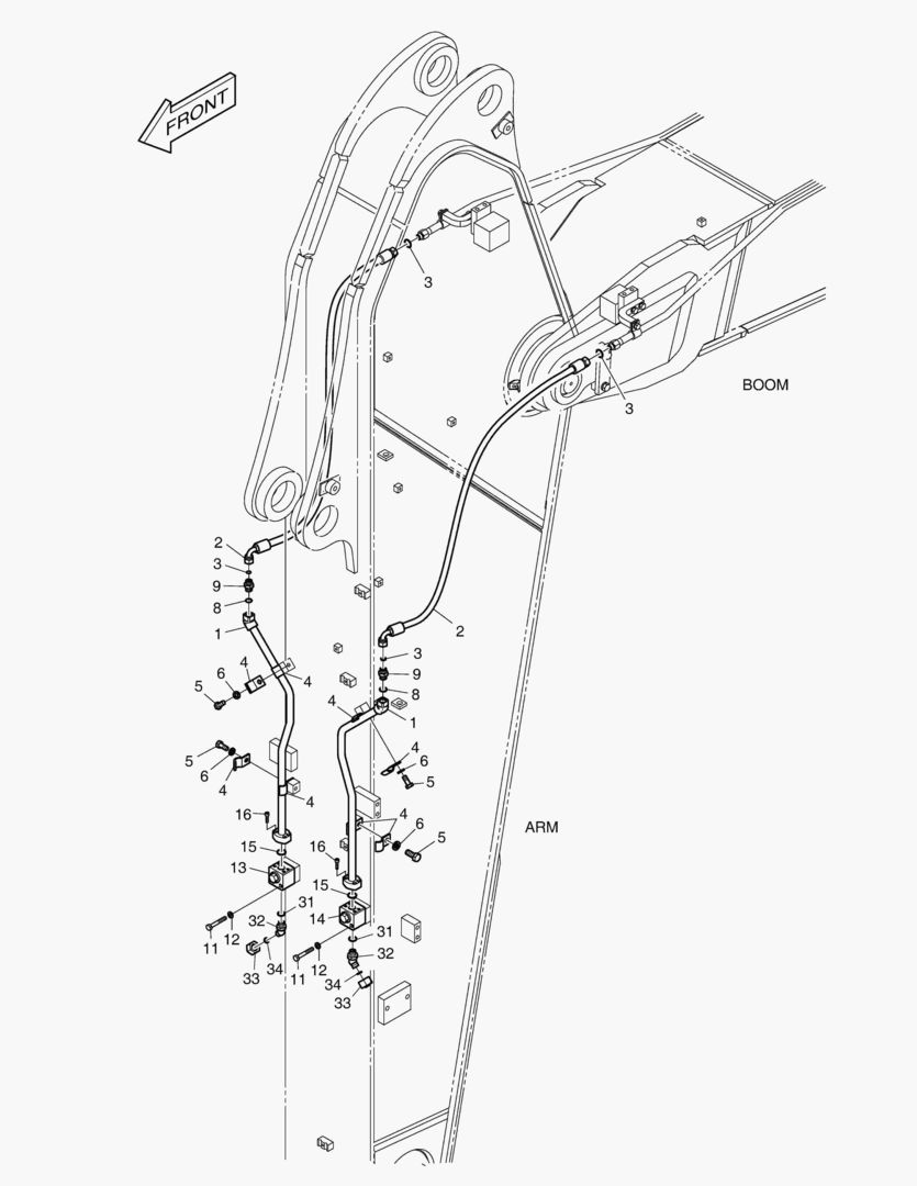 6700 ARM PIPING - ROTATING(ARM 3.2m)