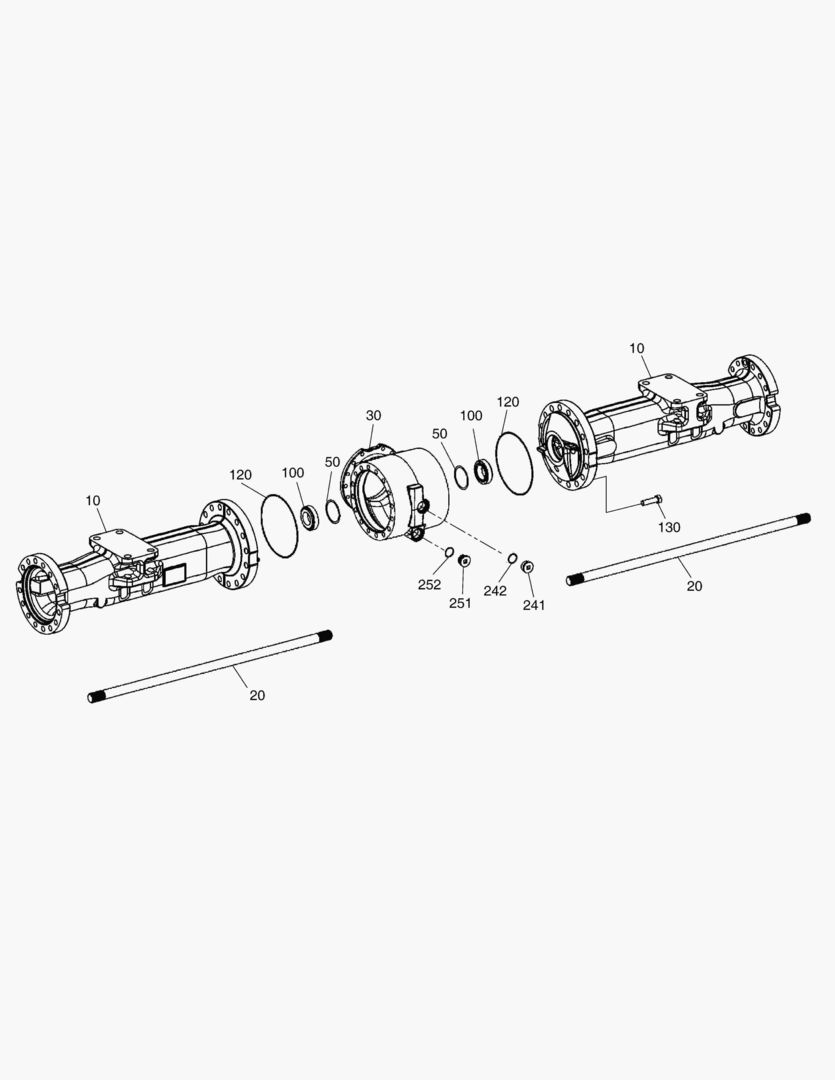 КАРТЕР ОСИ - ЗАДНЯЯ ОСЬ