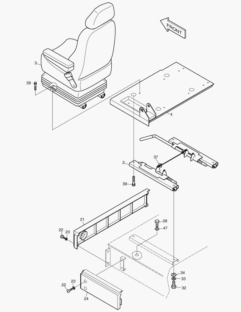 1410 SEAT & ELECTRIC BOX COVER