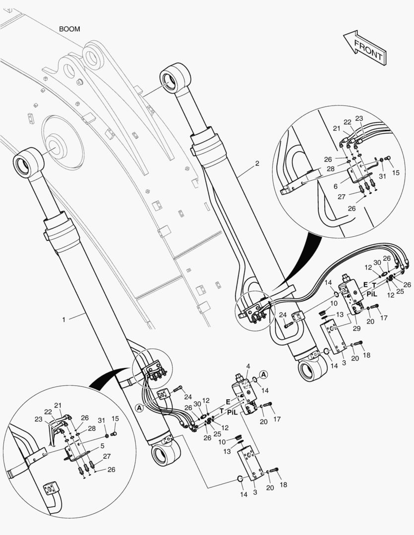 ГИДРОСИСТЕМА СТРЕЛЫ-ГИДРОЗАМОК