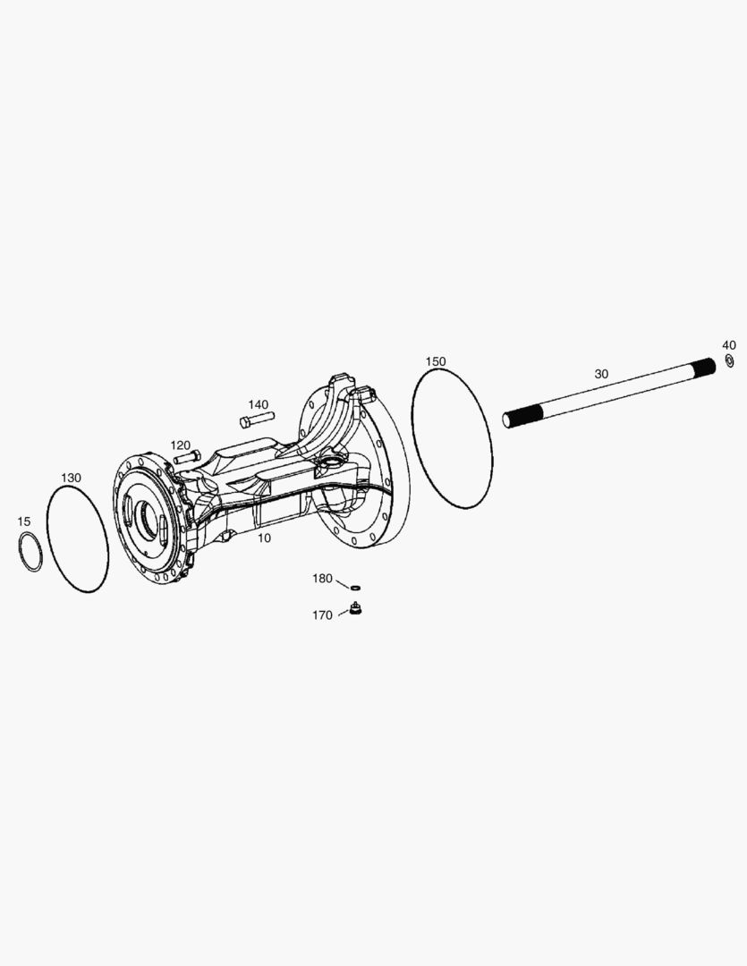 Спецтехника 3560 AXLE CASING - REAR AXLE [3194~] - главное фото