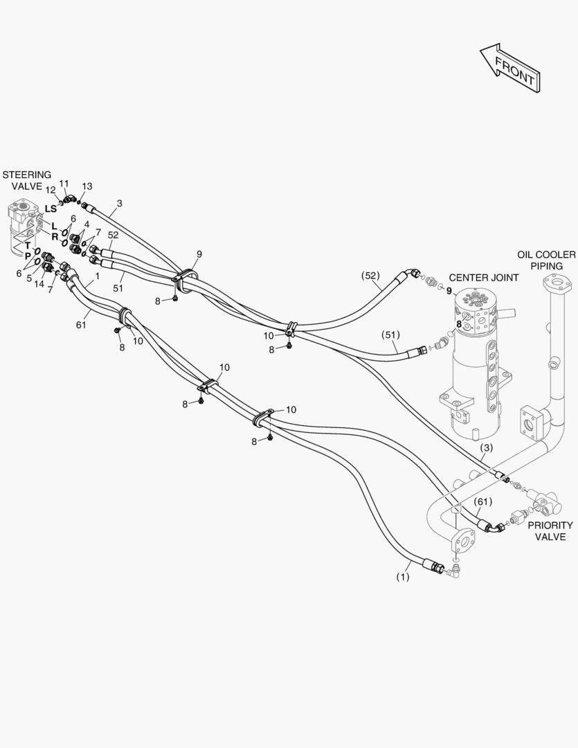 Спецтехника 7750 STEERING PIPING(2) - EMR