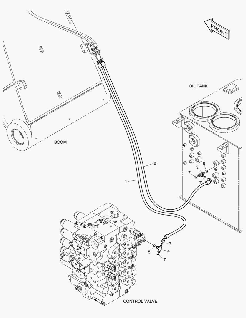 ТРУБОПРОВОД СЕРВОУПРАВЛЕНИЯ-КЛАПАН ЗАМКА РУКОЯТИ