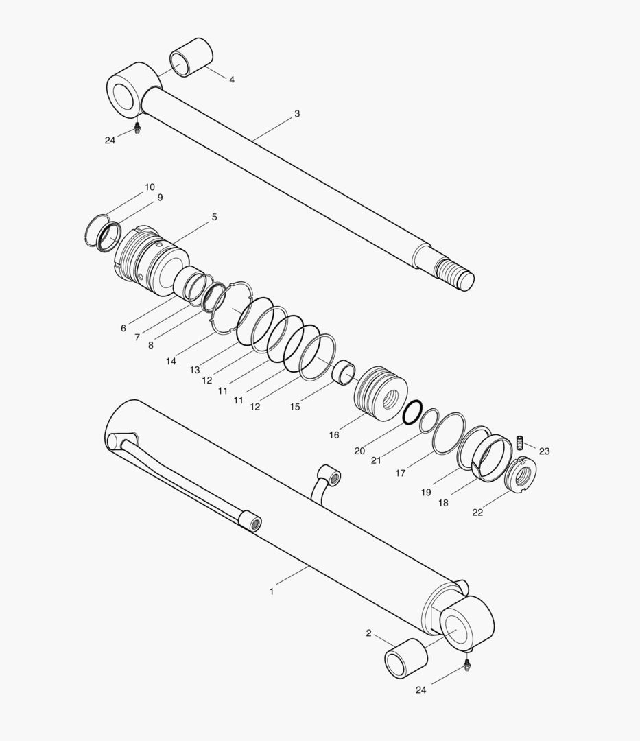 ЦИЛИНДР СТРЕЛЫ-ГИДРОЗАМОК