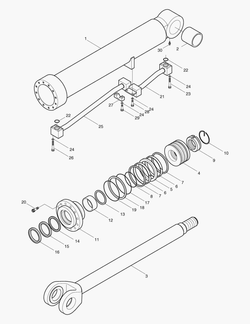 ГИДРОЦИЛИНДР ПОДЪЕМА-ЛЕВОСТОРОННИЙ