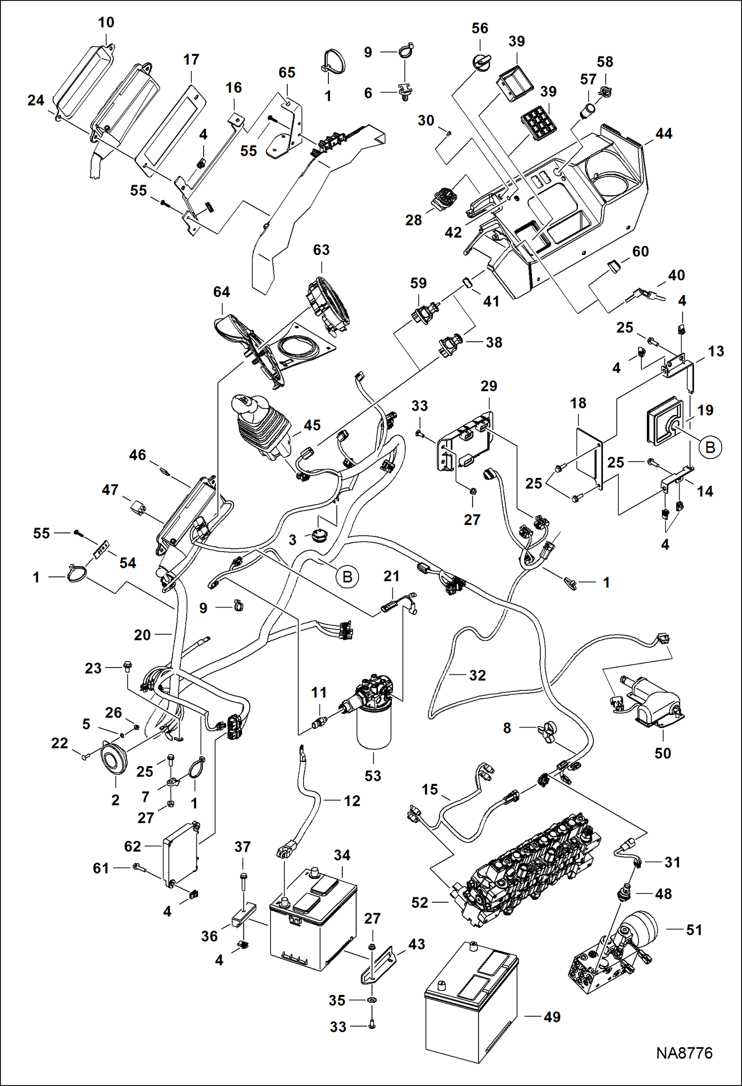 ЭЛЕКТРИЧЕСКИЕ УСТРОЙСТВА УПРАВЛЕНИЯ(ПРАВОСТОРОНЯЯ КОНСОЛЬ) (СЕРИЙНЫЙ НОМЕР AJRY13001 И ВЫШЕ)