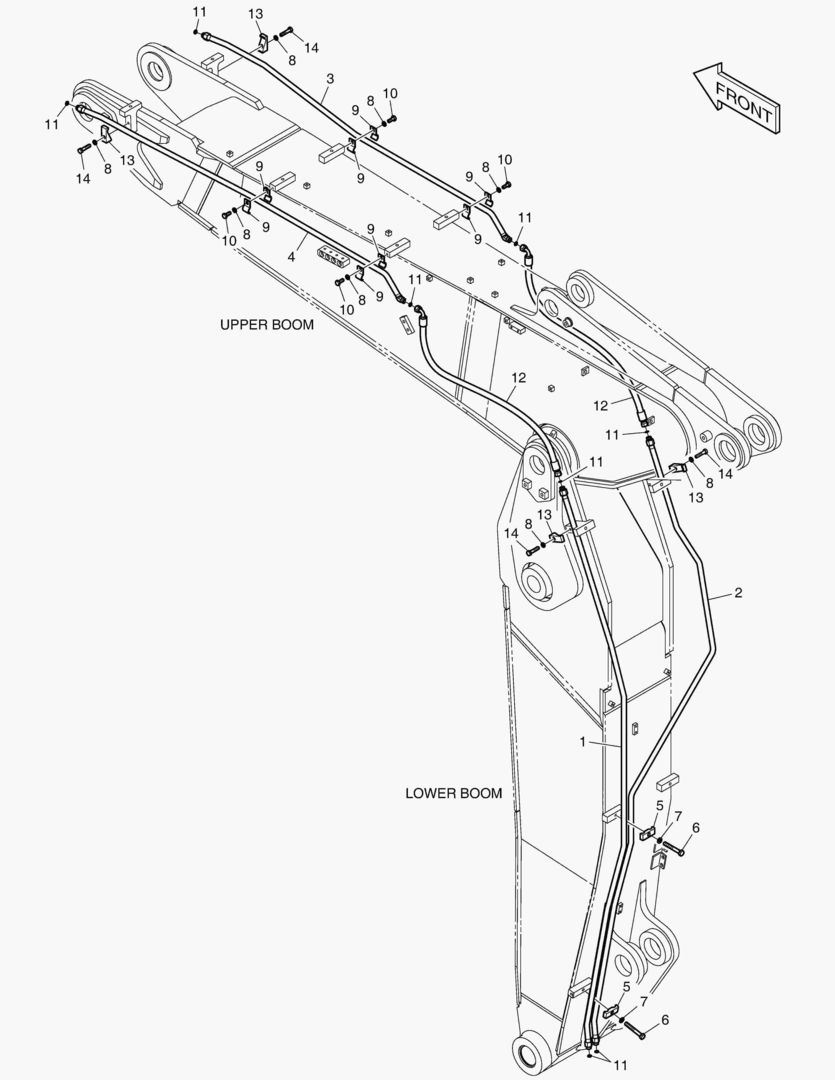 ТРУБОПРОВОД СТРЕЛЫ С ИЗМЕНЯЕМОЙ ГЕОМЕТРИЕЙ - ВРАЩАЮЩИЙСЯ