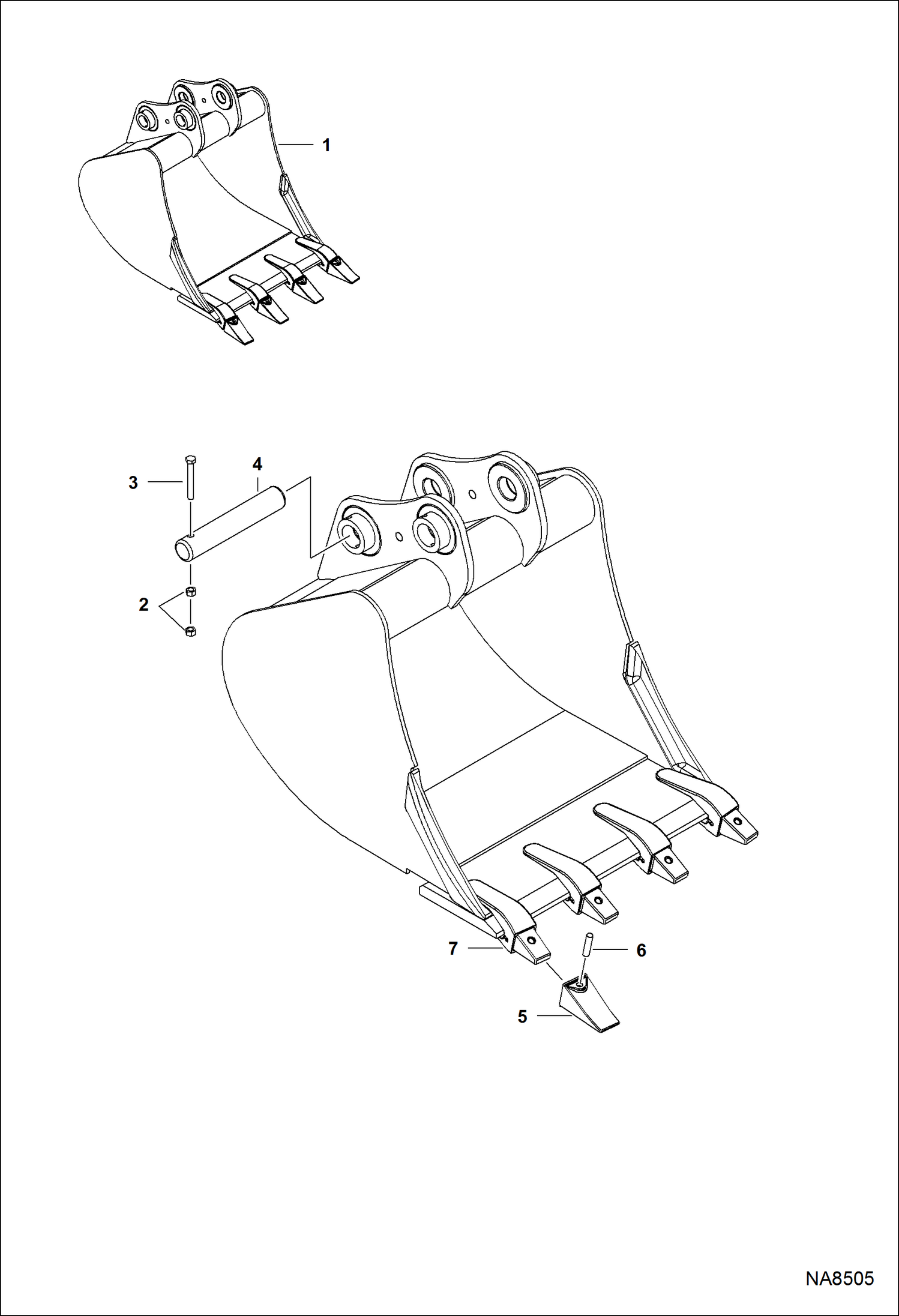 ЭКСКАВАТОРНЫЙ КОВШ (БЫСТРОСМЕННАЯ МУФТА КРЕПЛЕНИЯ БОЛТА)