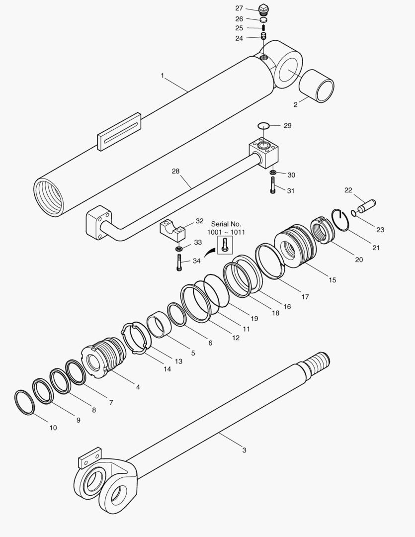 ЦИЛИНДР КОВША-ЛЕВОСТОРОННИЙ