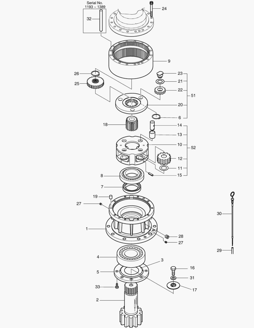 4141 SWING REDUCTION GEAR [1193~]