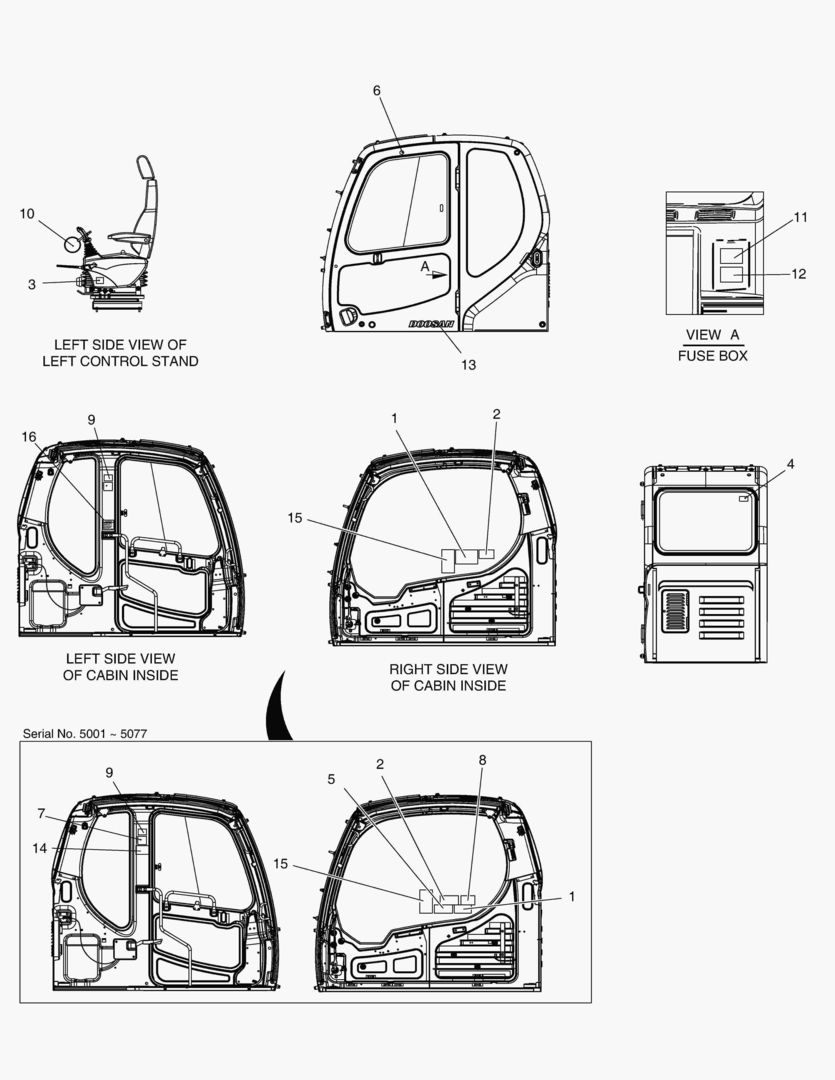 Спецтехника 5140 DECAL - CABIN(EXPORT) [5001~5201]