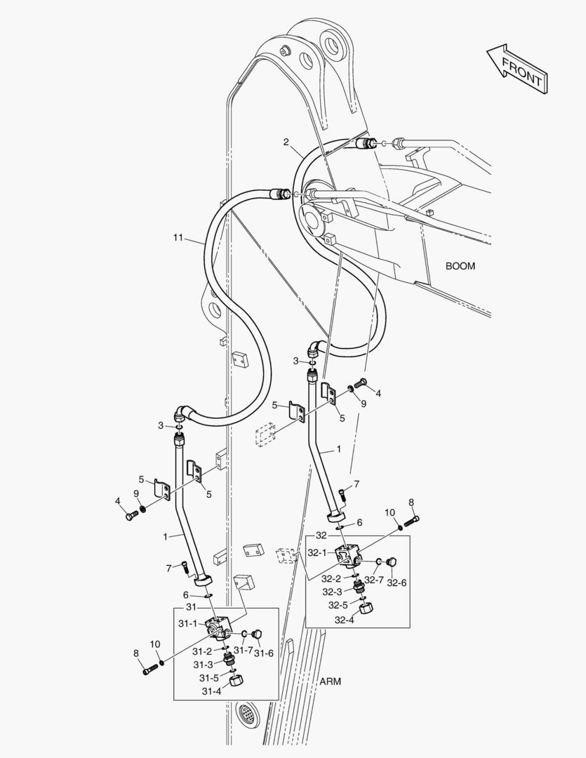 6820 ARM PIPING - ONE & TWO WAY(ARM 3.0m)