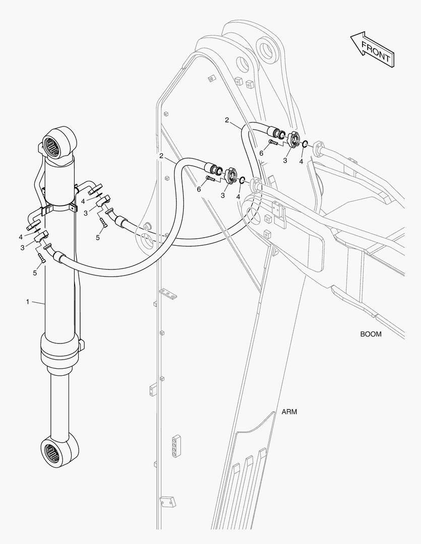 ГИДРОСИСТЕМА РУКОЯТИ - РУКОЯТЬ 3.95 м