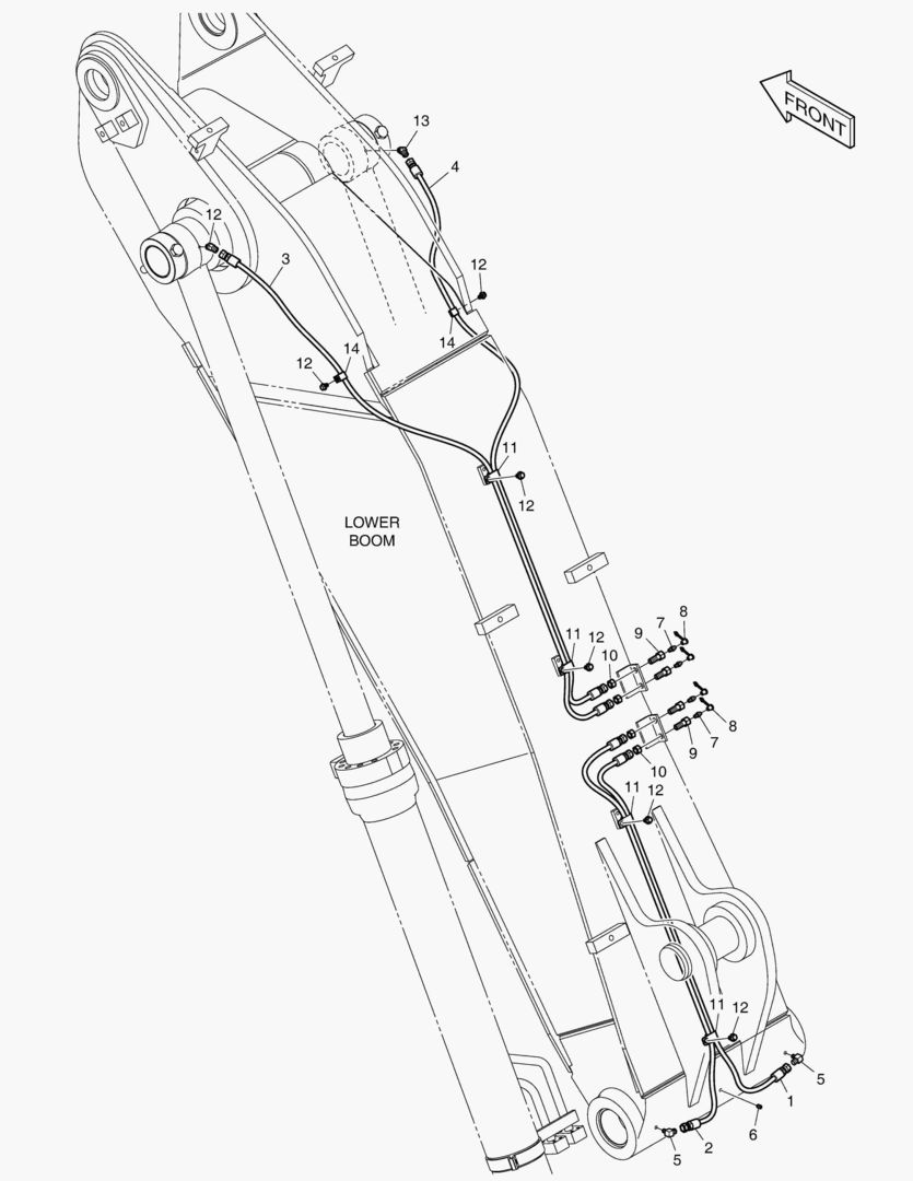 ТРУБОПРОВОД СМАЗОЧНОЙ СИСТЕМЫ - НИЖНЯЯ СТРЕЛЯ