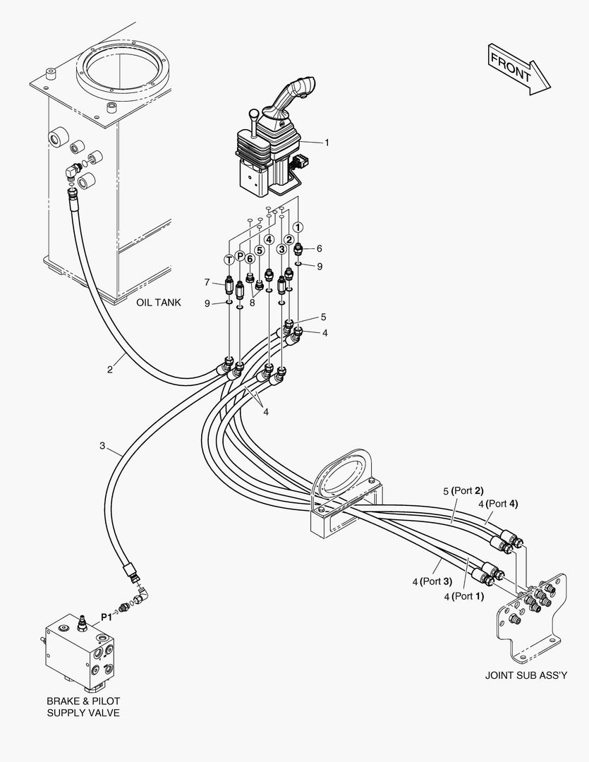 ТРУБОПРОВОД СЕРВОУПРАВЛЕНИЯ - 2 КАТУШКИ