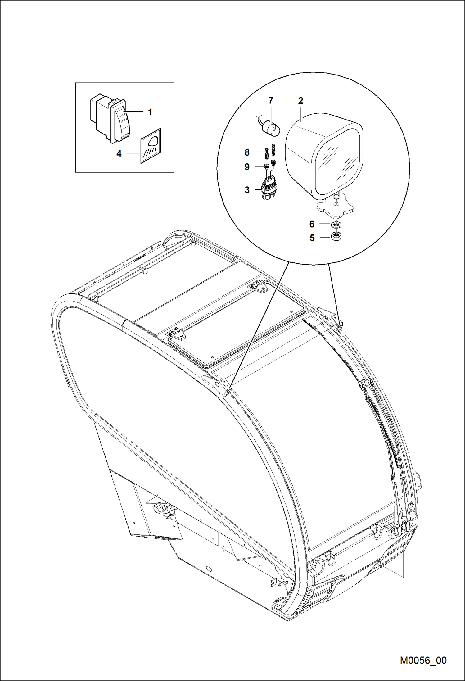 ДВЕ ПЕРЕДНИЕ ФАРЫ НА ВЕРХНЕЙ ЧАСТИ КОРПУСА (AID2476)