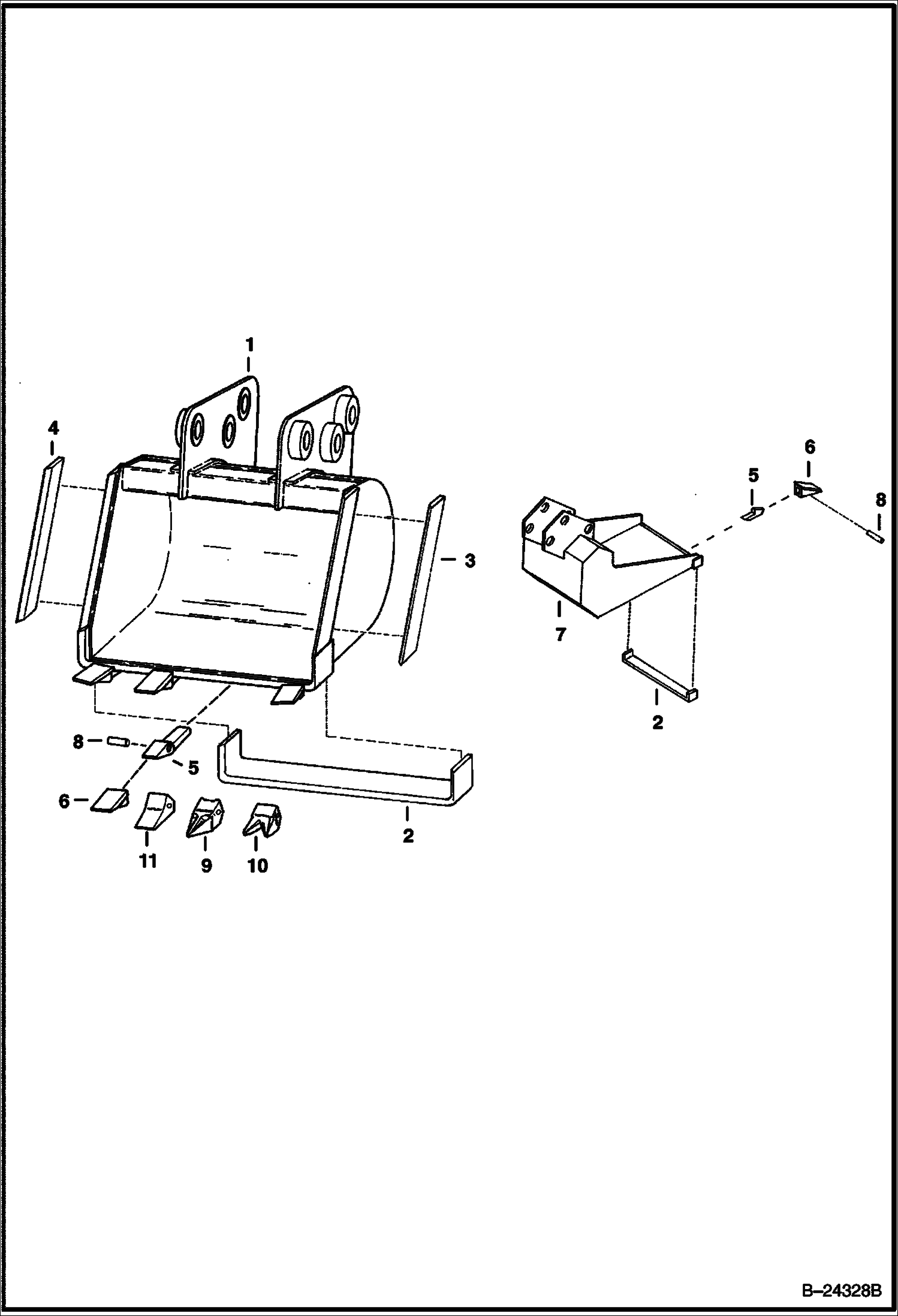 КОВШИ ЭКСКАВАТОРА-ПОГРУЗЧИКА 928S