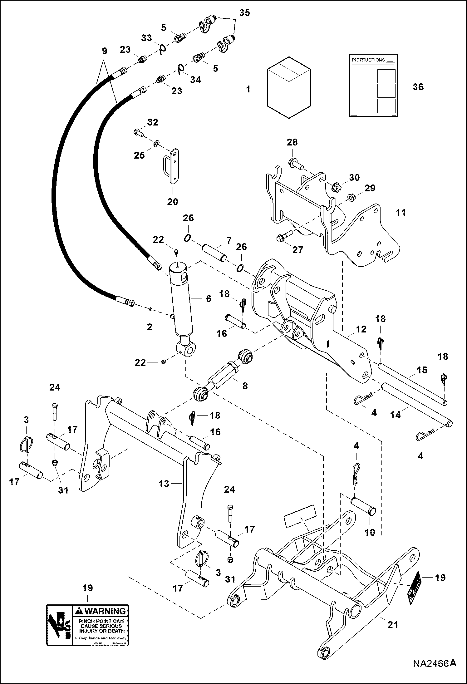 ОТВАЛ СНЕГООЧИСТИТЕЛЯ (ЛИФТ-КОМПЛЕКТ ПЕРЕДНЕГО КРЕПЛЕНИЯ)