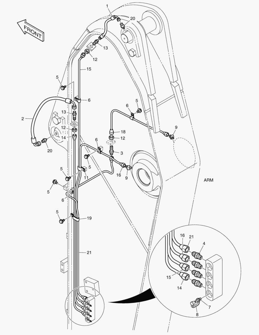 ТРУБОПРОВОД СМАЗОЧНОЙ СИСТЕМЫ - РУКОЯТЬ 2.75 м