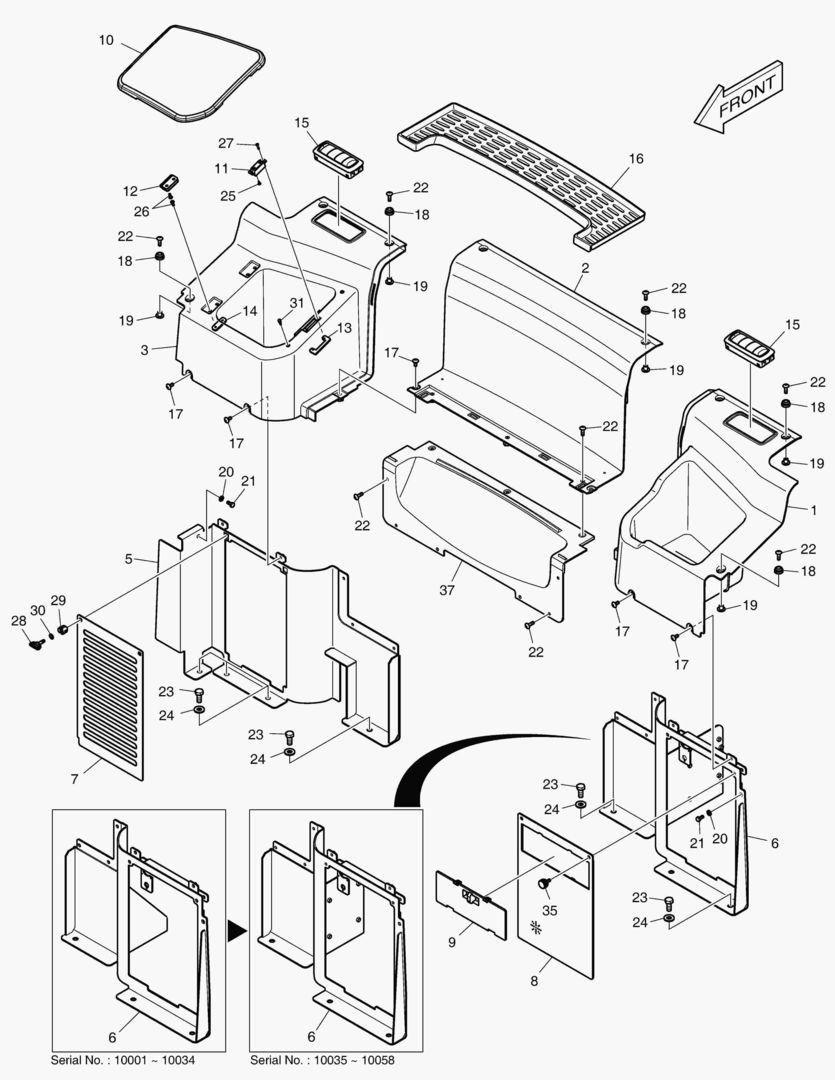 КРЫШКА В СБОРЕ - ЗАДНЯЯ