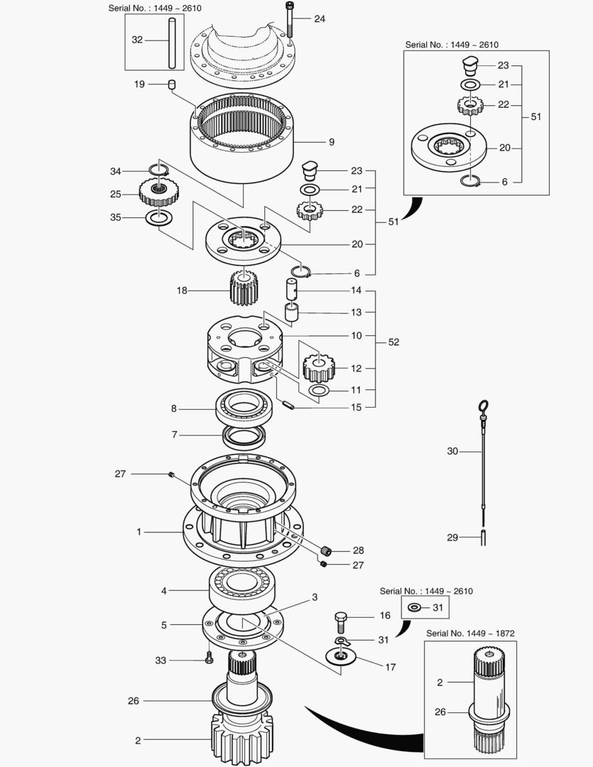 4151 SWING REDUCTION GEAR [1449~]