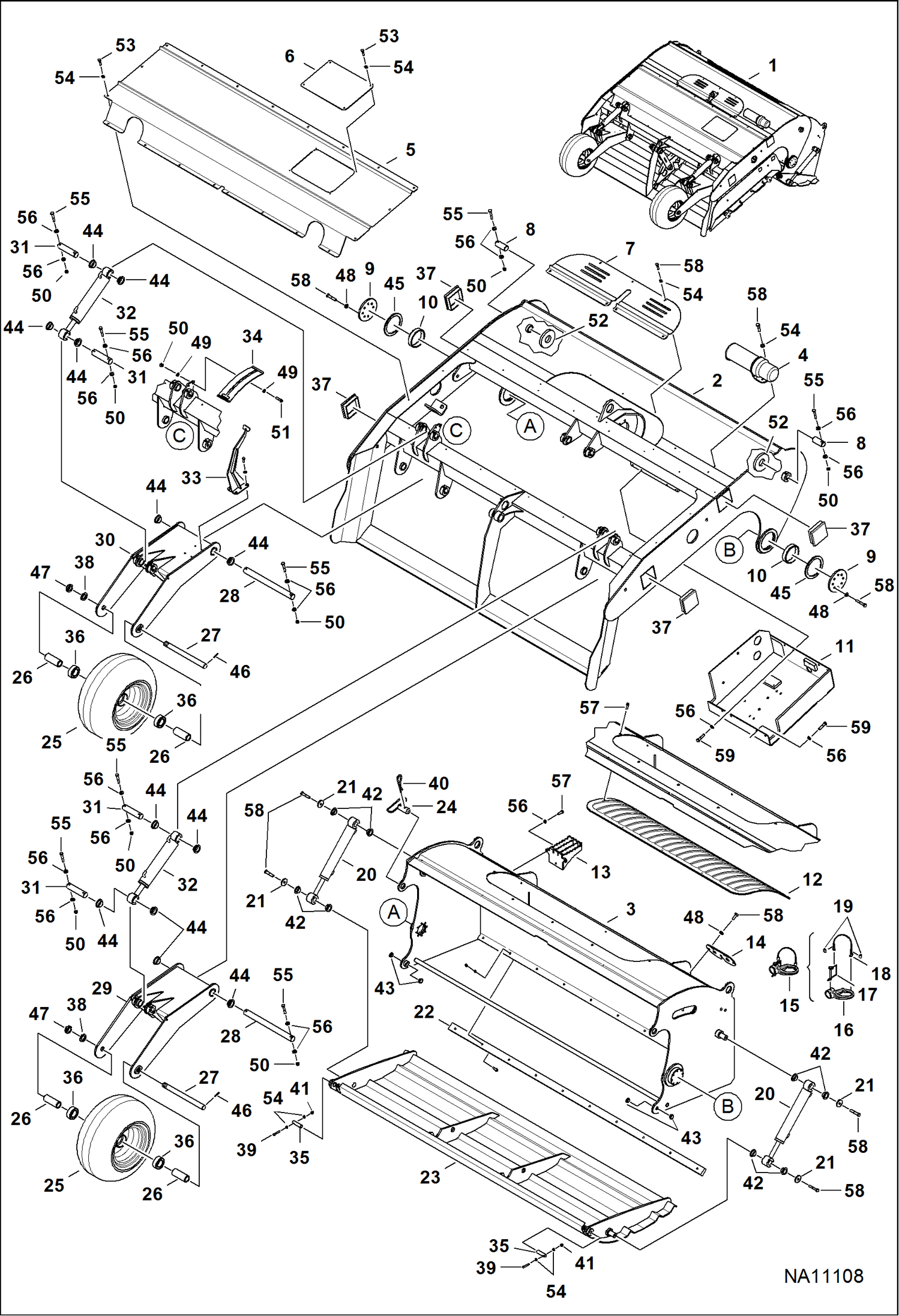 УСТРОЙСТВО ДЛЯ ОЧИСТКИ ПЕСКА (РАМА ШАССИ) (ВЕРХНИЙ)