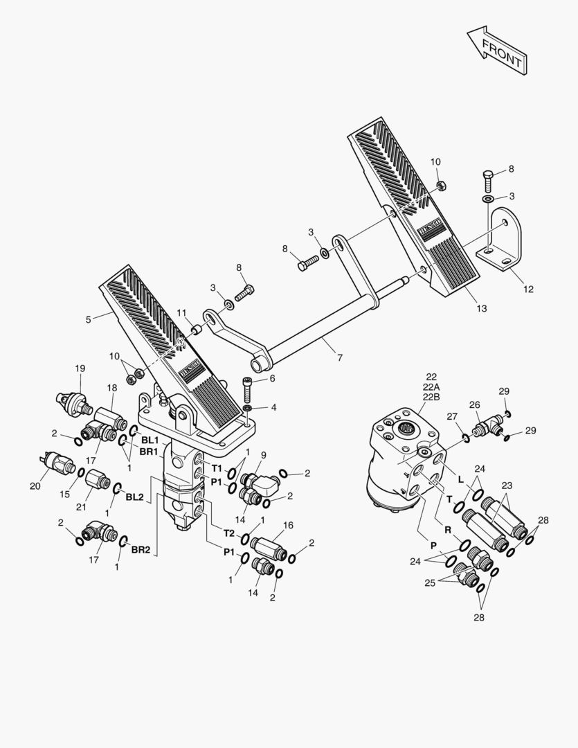 1210 BRAKE PEDAL VALVE & STEER UNIT [5001~10327]