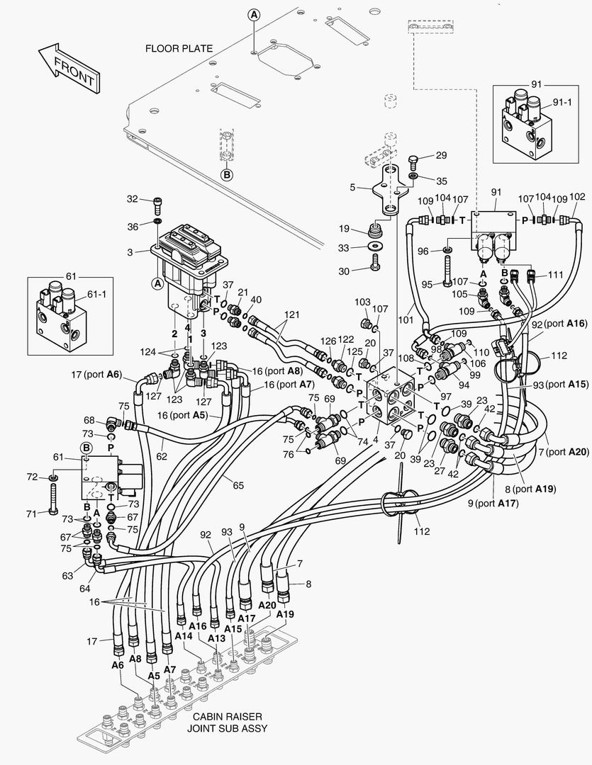 1450 PILOT PIPING(11) - PEDAL VALVE