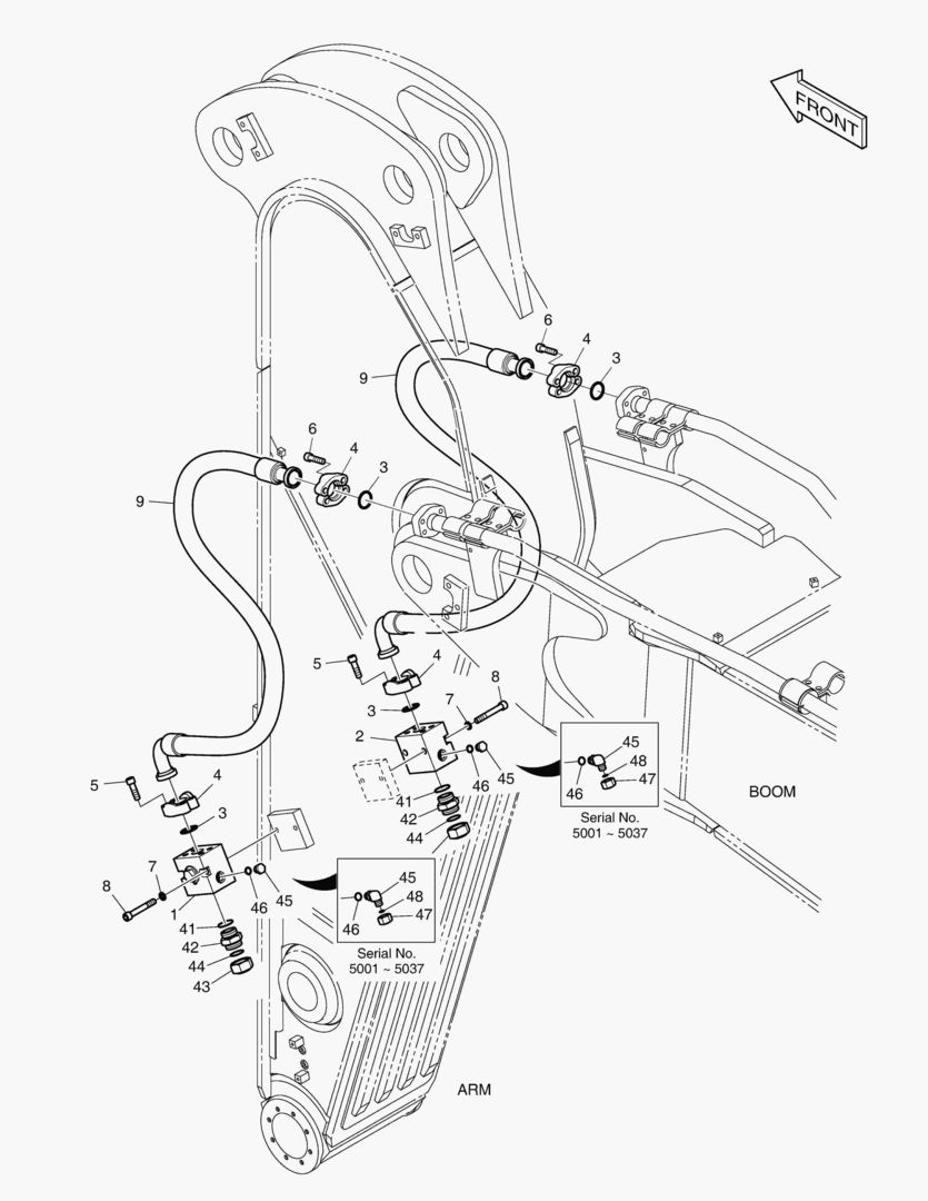 6840 ARM PIPING - ONE & TWO WAY(ARM 2.6m)