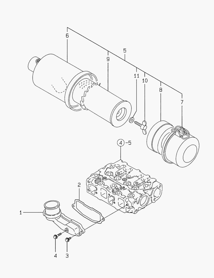 140 SUCTION MANIFOLD & AIR CLEANER