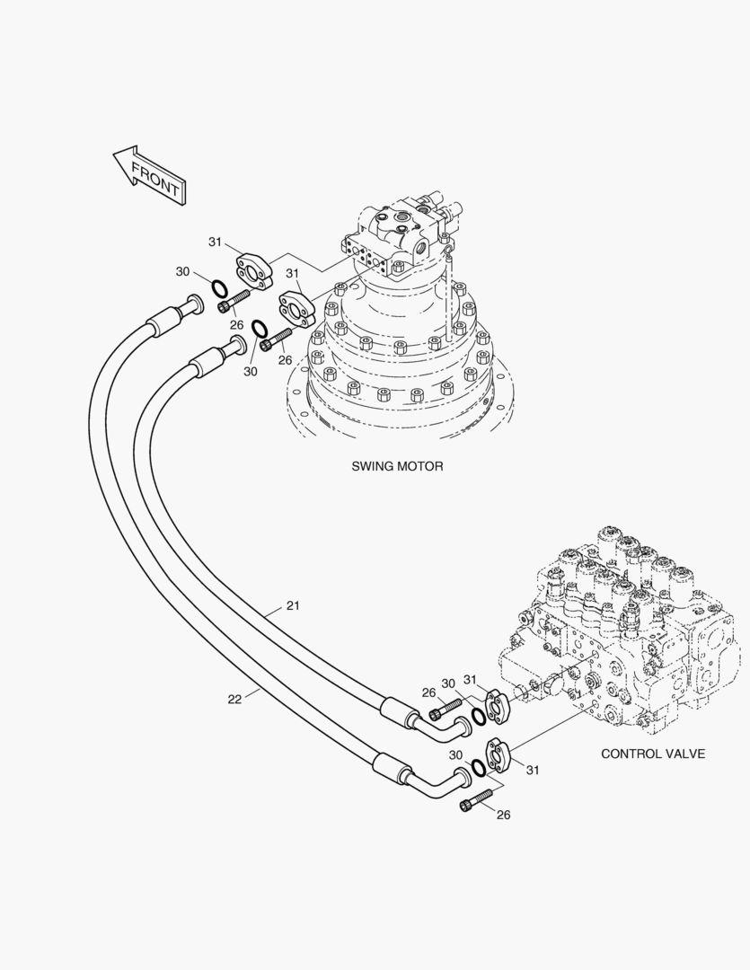 Спецтехника 1270 MAIN PIPING(4)-DX28 [5001~]