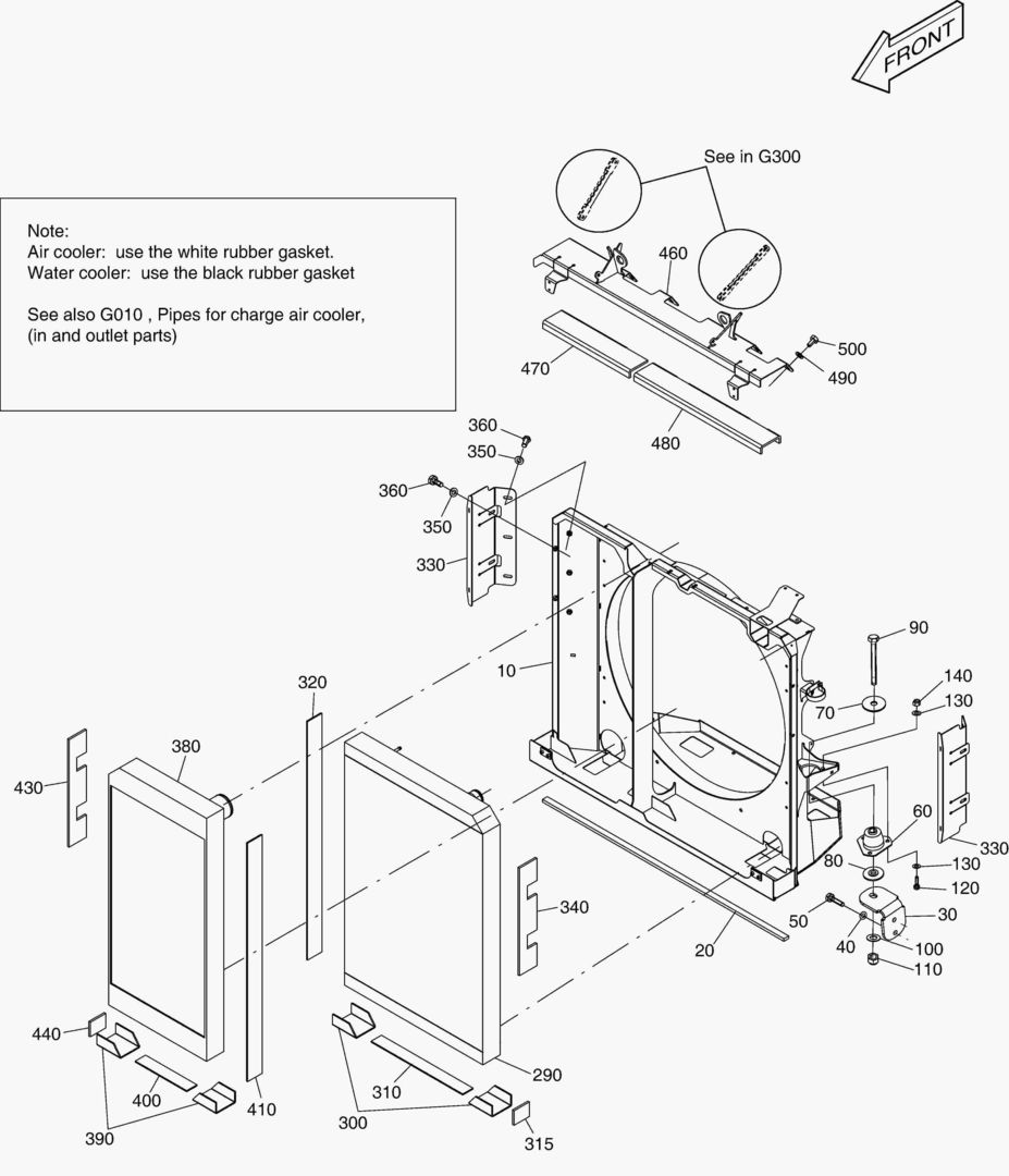 G040-4 RADIATOR SHELL ASS`Y