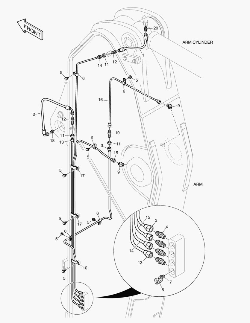 ТРУБОПРОВОД СМАЗОЧНОЙ СИСТЕМЫ - РУКОЯТЬ 3.35 м