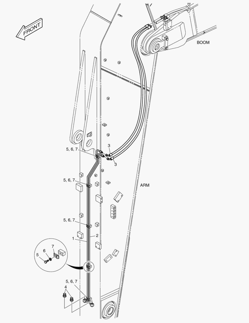 Спецтехника 6560 ARM PIPING - QUICK CLAMP(ARM 3.5m) - главное фото