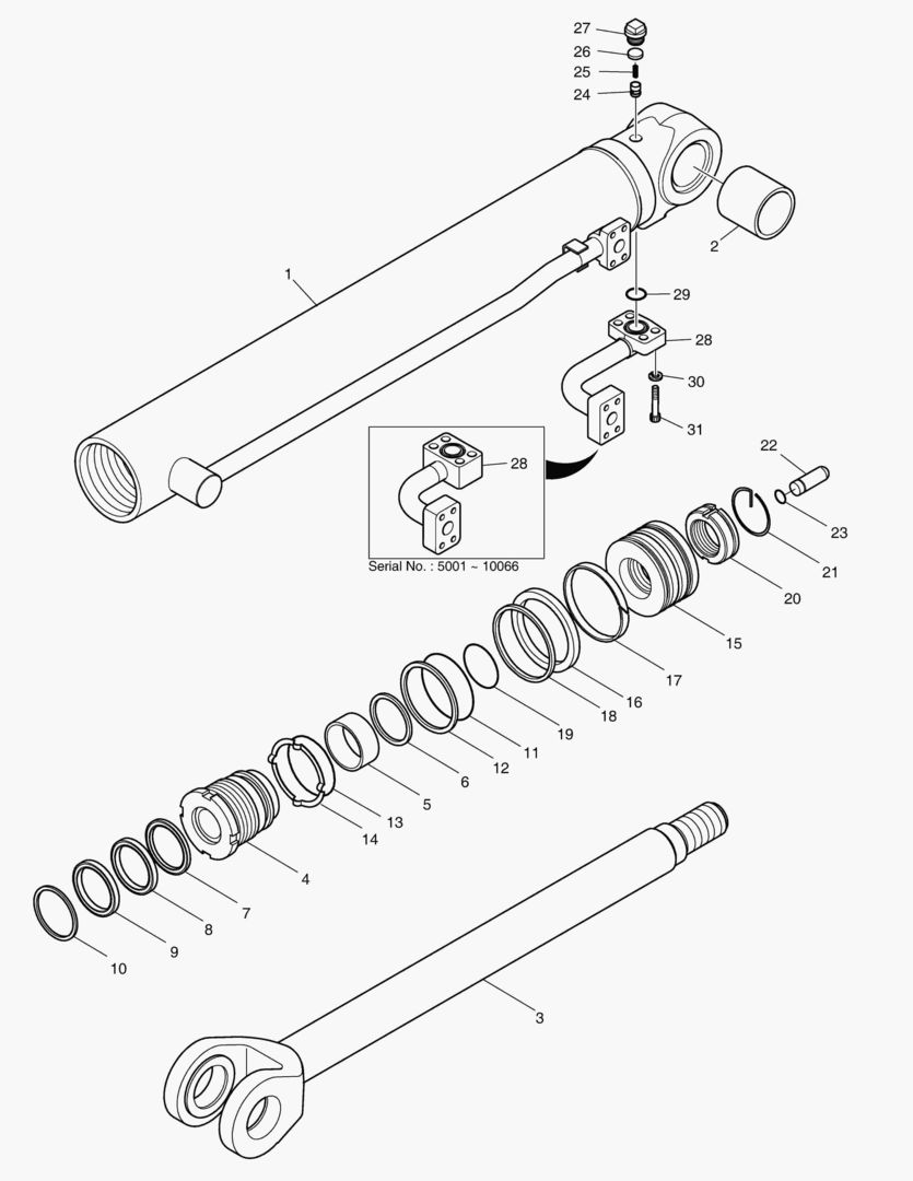 Спецтехника 3540 BUCKET CYLINDER - R.H [5001~10081]