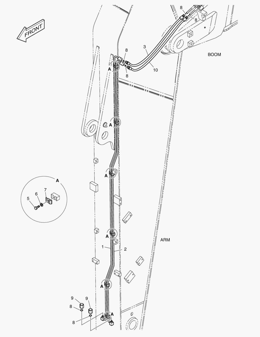 ГИДРОСИСТЕМА РУКОЯТИ - РУКОЯТЬ 3.1 м(БЫСТРОУСТАНАВЛИВАЕМЫЙ ФИКСАТОР)