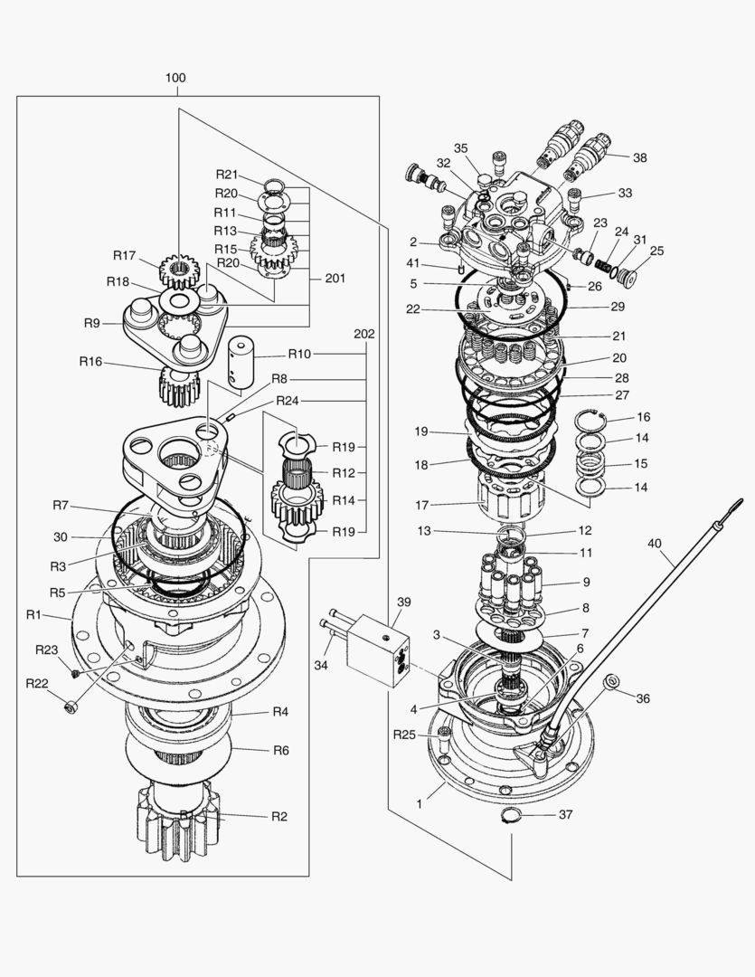 ГИДРОМОТОР ПОВОРОТА ПЛАТФОРМЫ