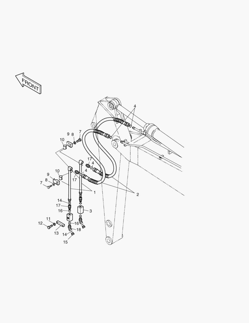 6616 ARM PIPING-BREAKER-ARM 2.9m [2781~]