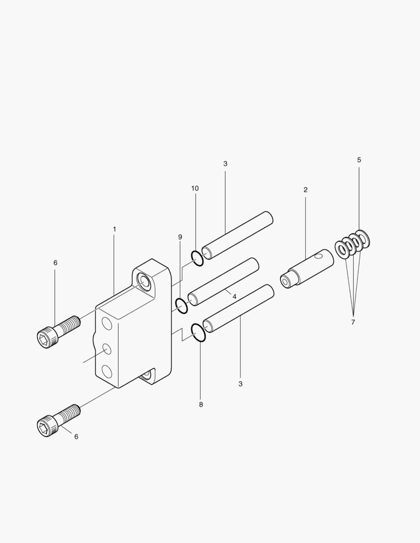 ОСНОВНОЙ НАСОС - РАСПРЕДЕЛИТЕЛЬНЫЙ ПОРШЕНЬ