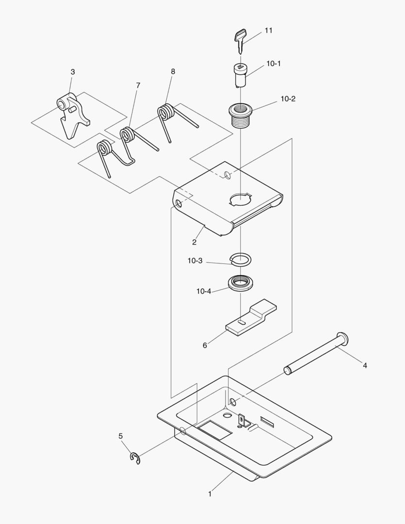 1801 DOOR LOCK-R.H. [192~]