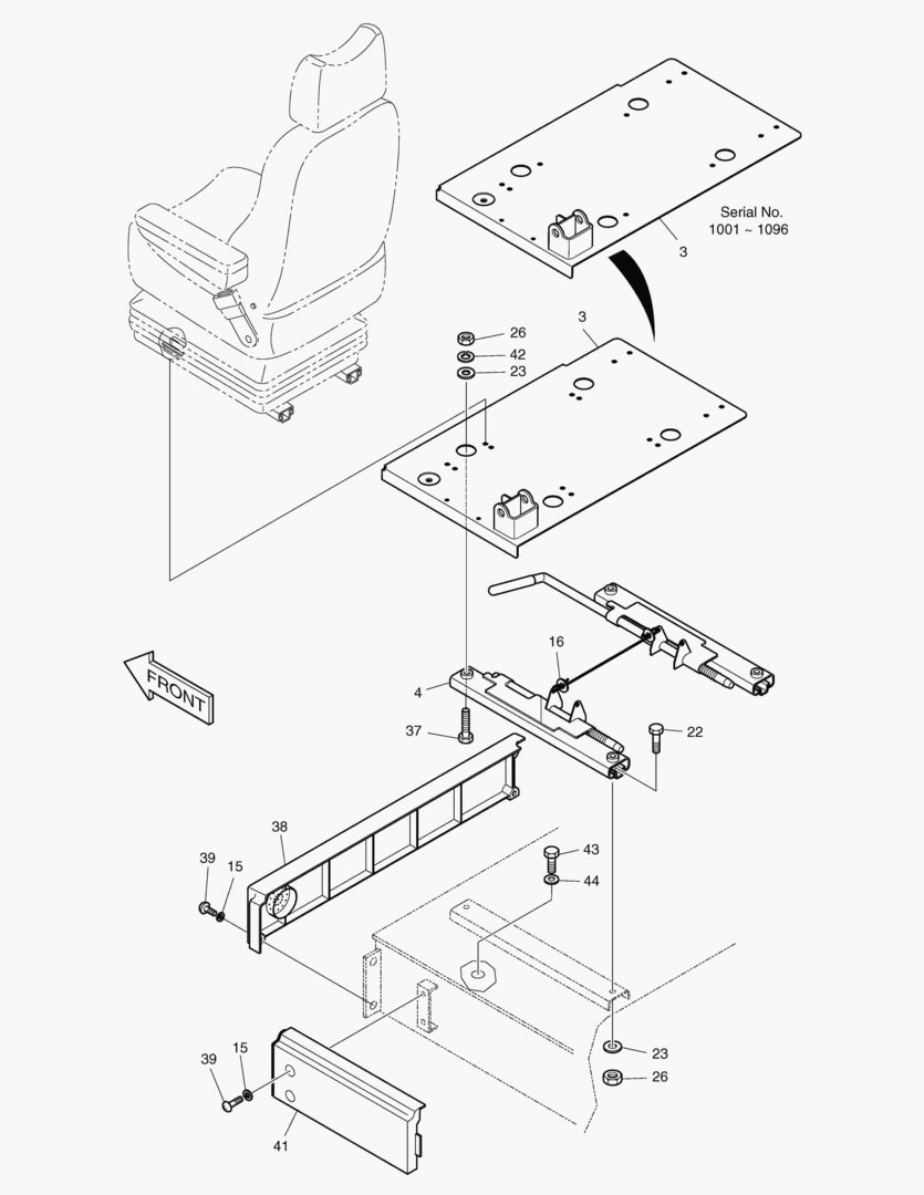 1400 SEAT & ELECTRIC BOX COVER