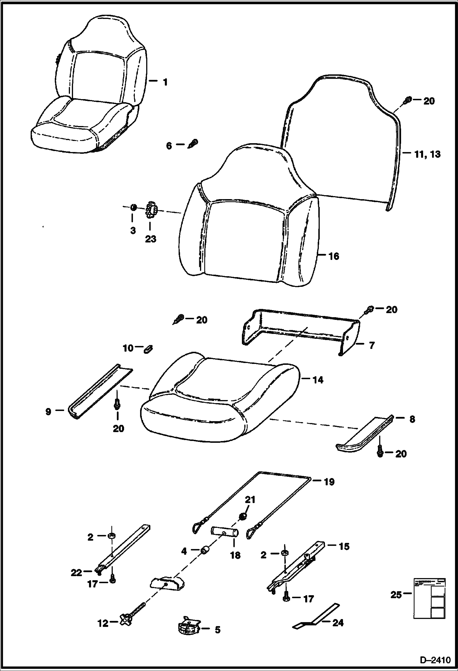 Схема СИДЕНЬЕ С ПОДВЕСКОЙ (МИЧИГАН)