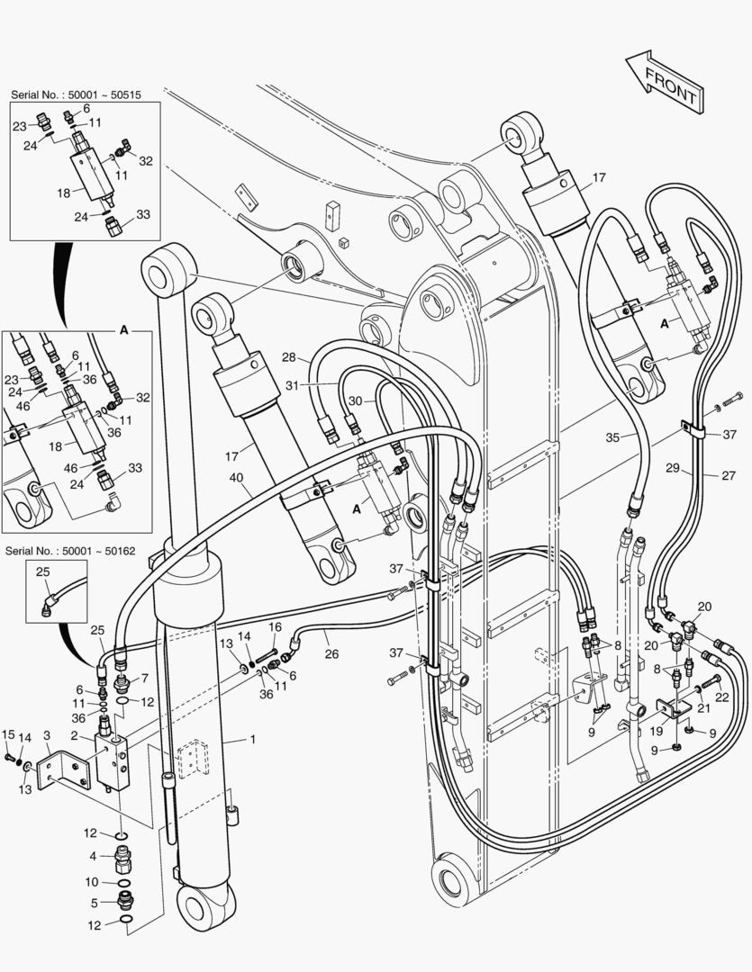 ГИДРОСИСТЕМА СТРЕЛЫ - ГИДРОЗАМОК(ШАРНИРНЫЙ)
