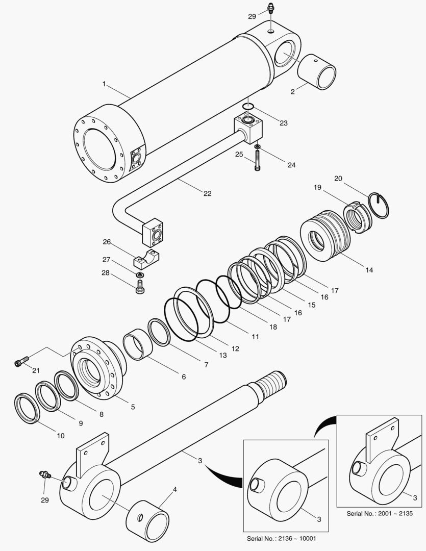 ЦИЛИНДР КОВША-ПРАВОСТОРОННИЙ