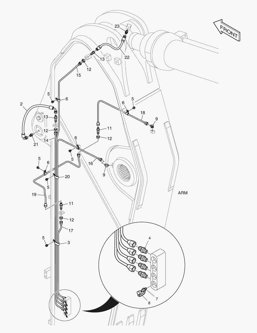 ТРУБОПРОВОД СМАЗОЧНОЙ СИСТЕМЫ - РУКОЯТЬ 3.25 м